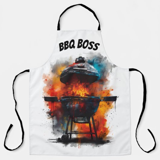 🔥究極のBBQボス!🔥 エプロン (正面)