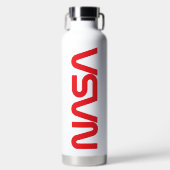 究極のNASAロゴタイプロケットホワイト絶縁 ウォーターボトル (正面)