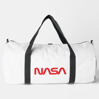 究極のNASAロゴタイプロケットホワイト ダッフルバッグ