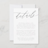 究極シンプルのライトグレー白モダン手型 出欠カード (正面)