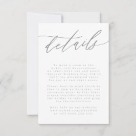 究極シンプルのライトグレー白モダン手型 出欠カード