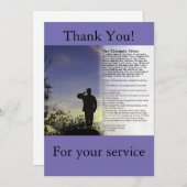 究極価格の兵士と退役軍人カード サンキューカード (正面/裏面)