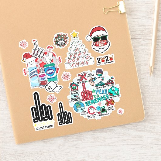 究極2020検疫クリスマスステッカー12パック シール (ノートブック)