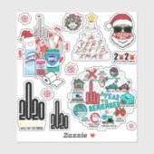 究極2020検疫クリスマスステッカー12パック シール (シート)