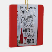 究極***ワインラバー***クリスマスオーナメント セラミックオーナメント (右)