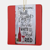 究極***ワインラバー***クリスマスオーナメント セラミックオーナメント (左)