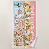 究極SoCalサンセットビーチタオル ビーチタオル (正面)