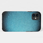 穹窖の箱の青いグリッターのヒップスターのコントラストSatur Case-Mate iPhoneケース (裏面(横))