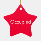 空いている占められた両面ドアのこつ セラミックオーナメント (裏面)