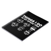 空おもしろい時間のサイクリングで自転車で行うもの ノートブック (左側)