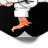 空おもしろい毛ドラゴン空手サムライ忍者L ポスター (角)