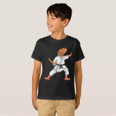 空おもしろい毛ドラゴン空手サムライ忍者L Tシャツ (正面フル)