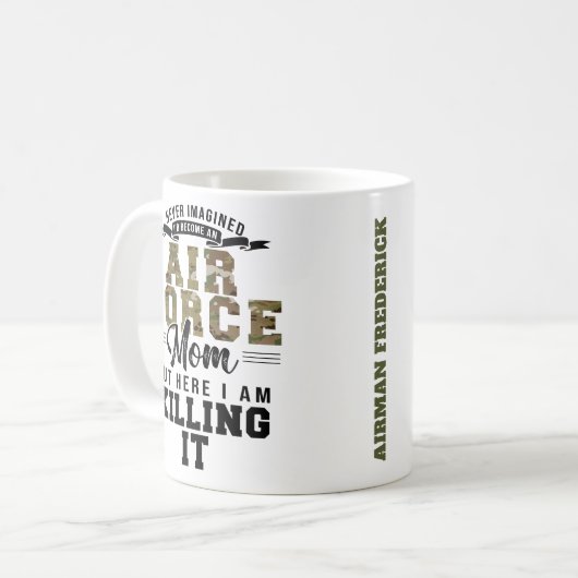 空おもしろい誇りを持った軍母が殺す軍隊 コーヒーマグカップ (正面左)