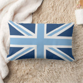 空および濃紺の英国国旗の旗 ランバークッション (ブランケット)