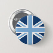 空および濃紺の英国国旗の旗 缶バッジ (正面&裏面)