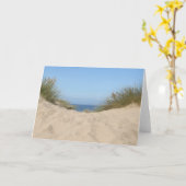 空および砂の空白のなカード カード (黄色い花)