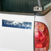 空および雲のキリスト教の文字 バンパーステッカー (トラック上)