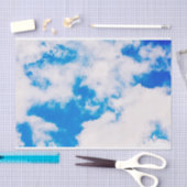 空および雲の挨拶状のティッシュペーパー 薄葉紙 (クラフト)