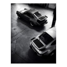 空からのクラシック ポルシェ 911 ターボの眺め 
