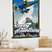 空からのロッキー山脈！ ポスター (キッチン)