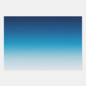 空から海へグラデーションの青 ラッピングペーパーシート (正面2)