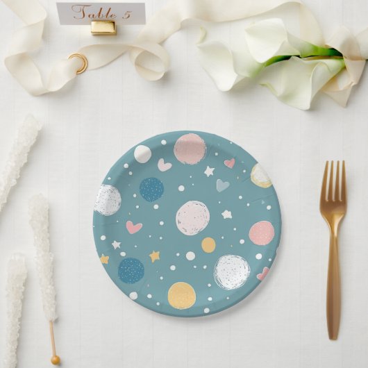 空かわいらし ペーパープレート (ウェディング)