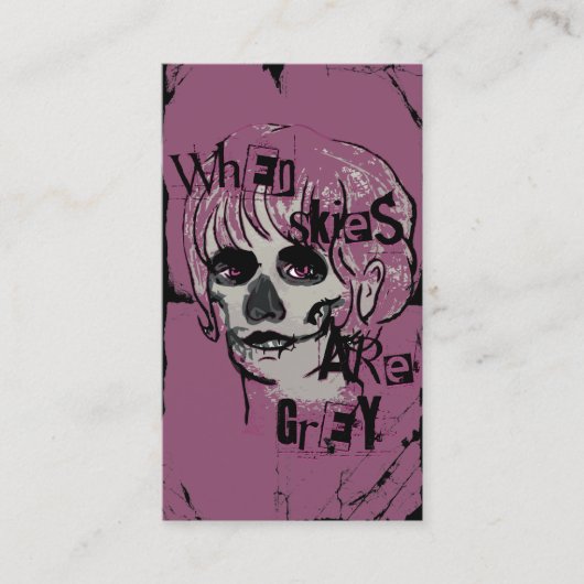 空がグレースケルトンの名刺の場合 名刺 (正面)