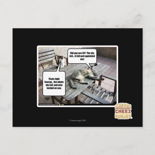 空が下がっている ポストカード (正面)