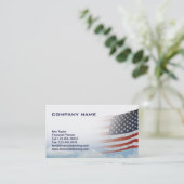 空が付いている米国の旗の名刺の赤い白い及び青 名刺 (スタンド正面)