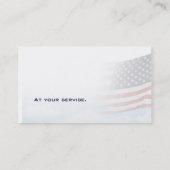 空が付いている米国の旗の名刺の赤い白い及び青 名刺 (裏面)