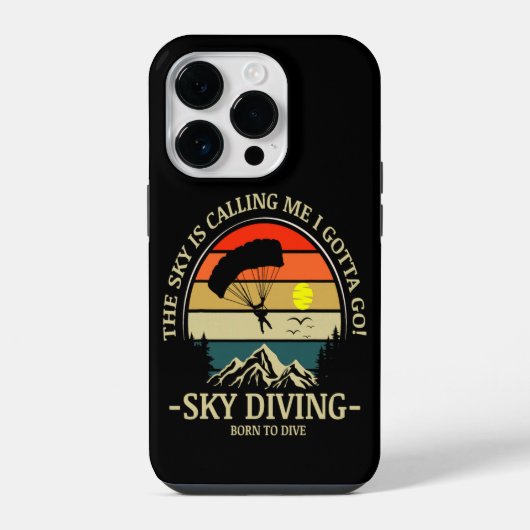 空が僕を呼んでいる スカイダイビングに行かなくちゃ iPhoneケース (裏面)