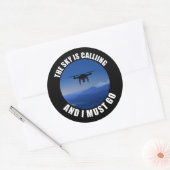 空が呼び出され、私はドローンパイロットに行かなければならない ラウンドシール (封筒)