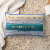 「空が海に出会う」装飾用クッション ランバークッション (ブランケット)