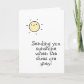 空が灰色の時に太陽の光を送ります! カード (正面)