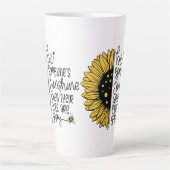 空が灰色の時の太陽の光である カフェラテマグ (正面)