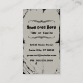 空が灰色の骨格の名刺の場合 名刺 (裏面)