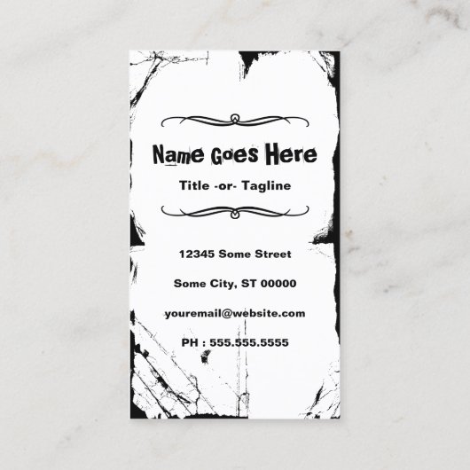 空が灰色の骨格の場合 名刺 (裏面)