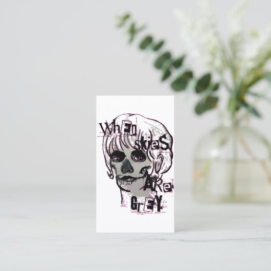 空が灰色の骨格の場合 名刺 (スタンド正面)