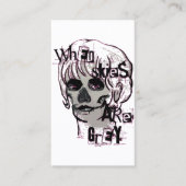 空が灰色の骨格の場合 名刺 (正面)