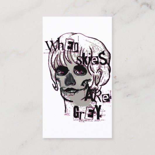 空が灰色の骨格の場合 名刺 (正面)