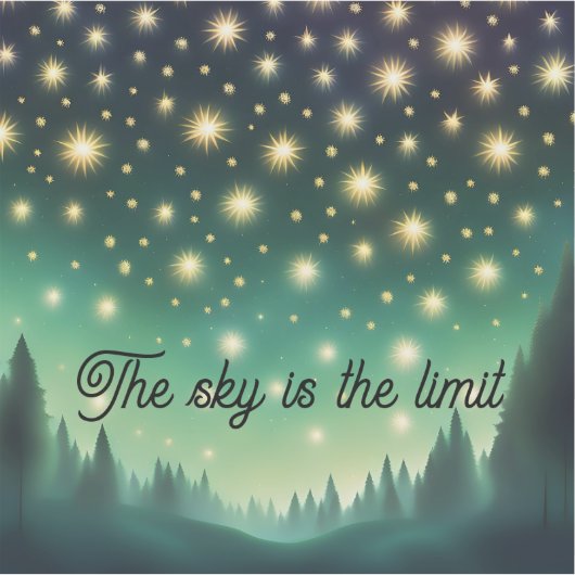 空が限界だ – グリーンシェーズ星空の夜 シール (正面)