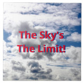 「空が限界だ!」 雲空陶瓦 タイル (正面)