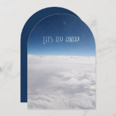 空が限界で美しく飛べそう遠くに 招待状 (正面/裏面)