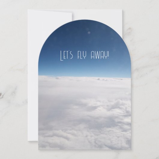 空が限界で美しく飛べそう遠くに 招待状 (正面)