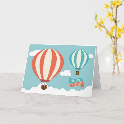 空が限界 – 卒業祝い カード (黄色い花)