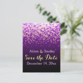 空きらめくの結婚式のライト日付を保存 案内ポストカード (スタンド正面)
