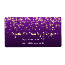 空きらめく紫の光結婚り ラベル