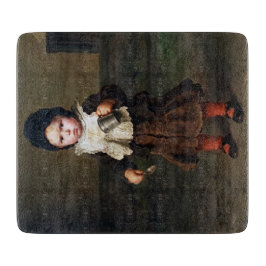 空きカップを持つ少女（ルートヴィヒ・クナウス） カッティングボード