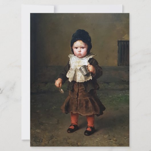 空きカップを持つ少女（ルートヴィヒ・クナウス） カード (正面)