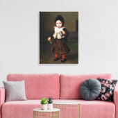 空きカップを持つ少女（ルートヴィヒ・クナウス） キャンバスプリント (インサイチュ (リビング))
